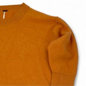 Free People Cashmere Sweater Women’s L Orange Crewneck Pullover Talk All Night